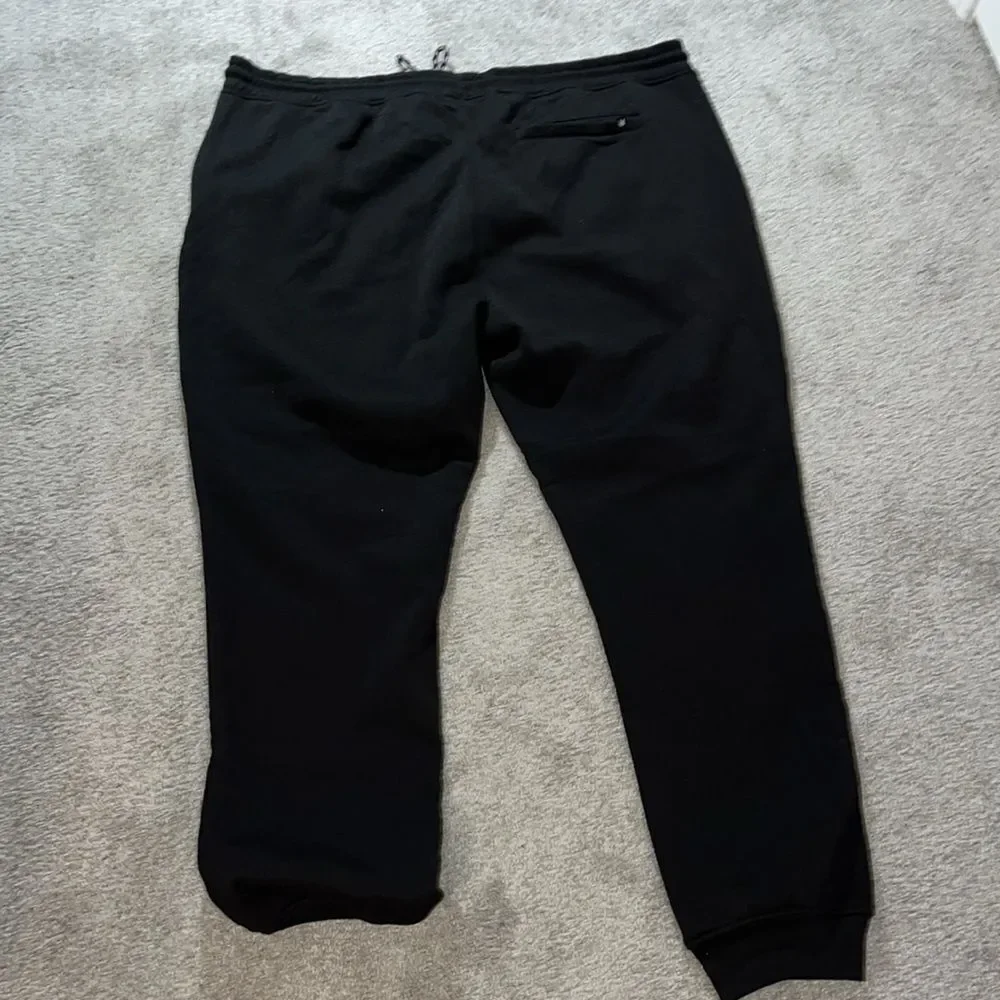 Big Man Black ZOO YORK Cuffed Track Sweat Jogger Fleece Urban Pants Sweatpants